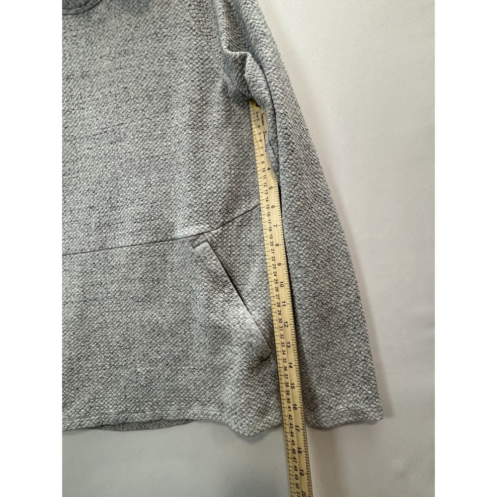 Lululemon Men’s L Textured Fleece Pullover Hoodie Gray Black Speckled - Picture 7 of 16
